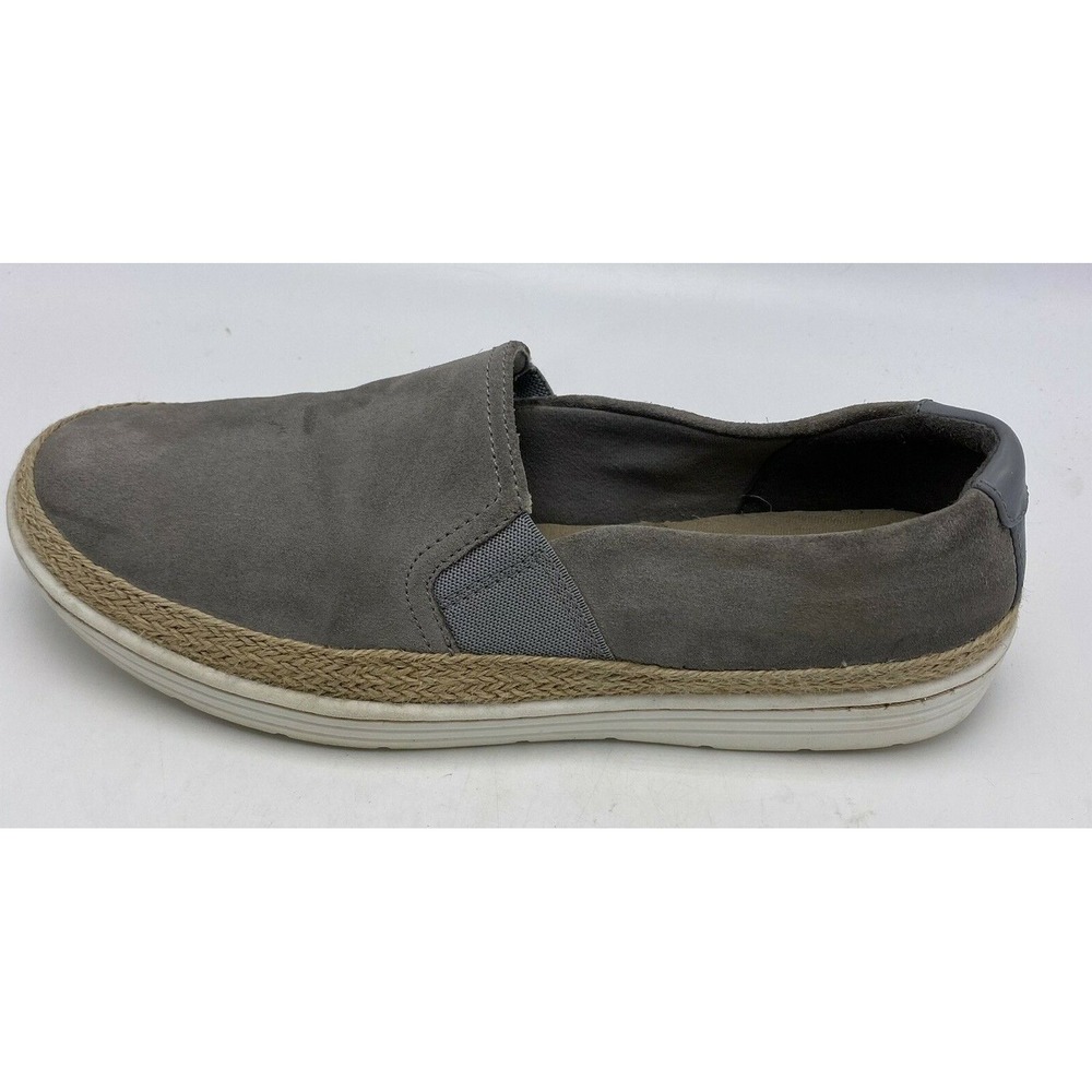 Clarks Collection Shoe Women 9.5 M Gray Leather Comfort Slip On Casual Ortholite